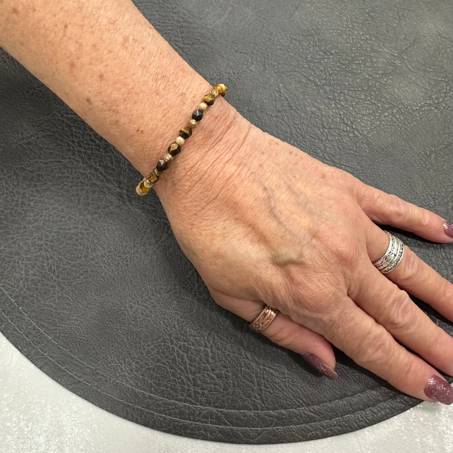Tiger's Eye Wood Diffuser Bracelet