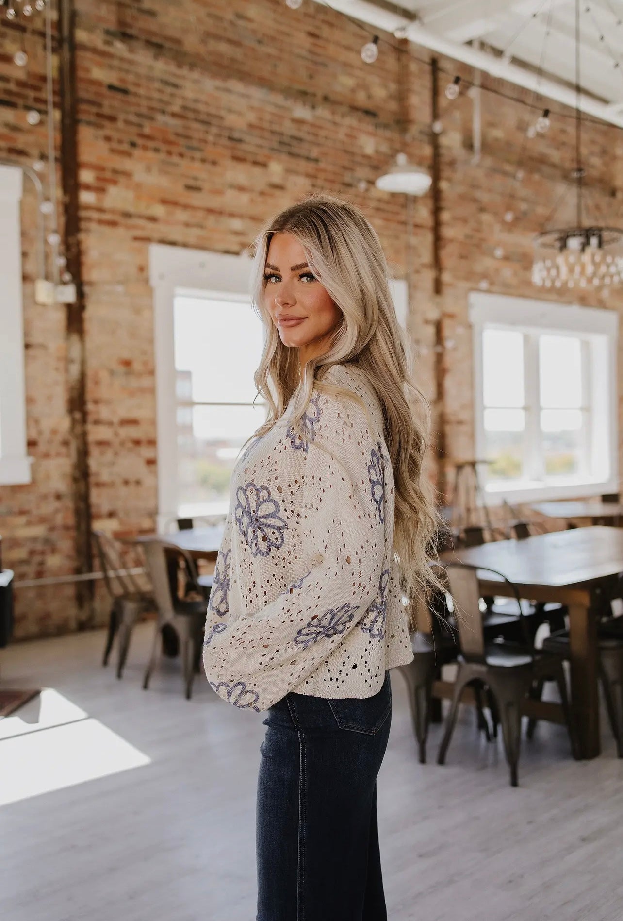 Barbara Hollow Knit Sweater
