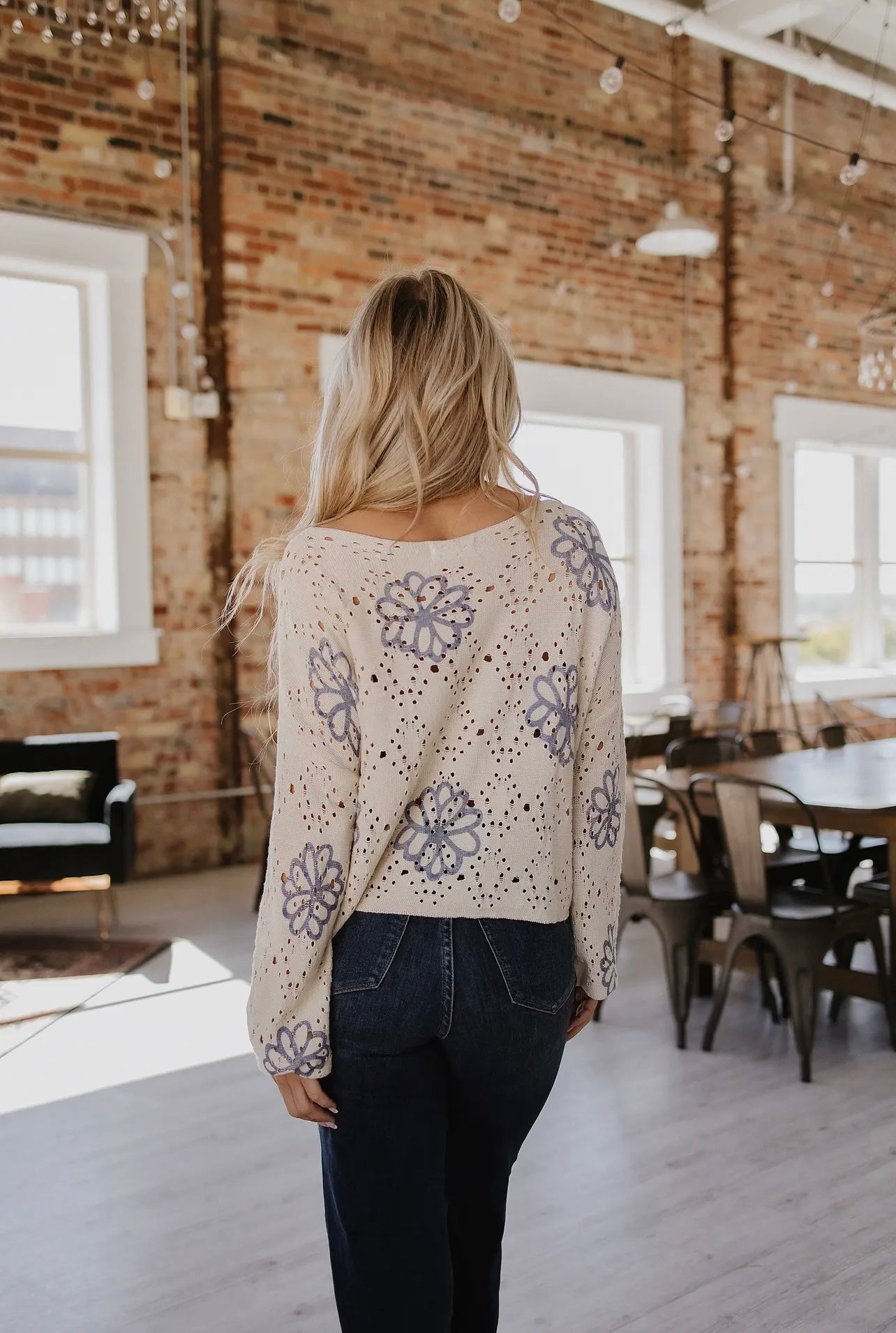 Barbara Hollow Knit Sweater