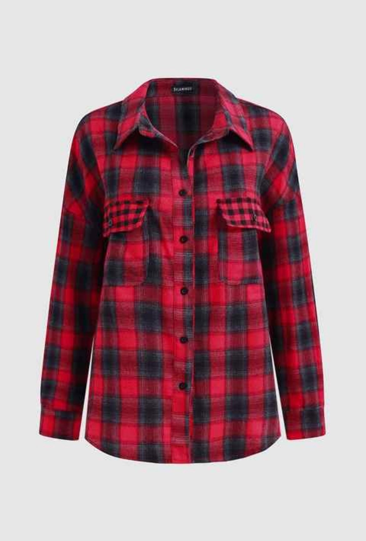Red Plaid Blouse