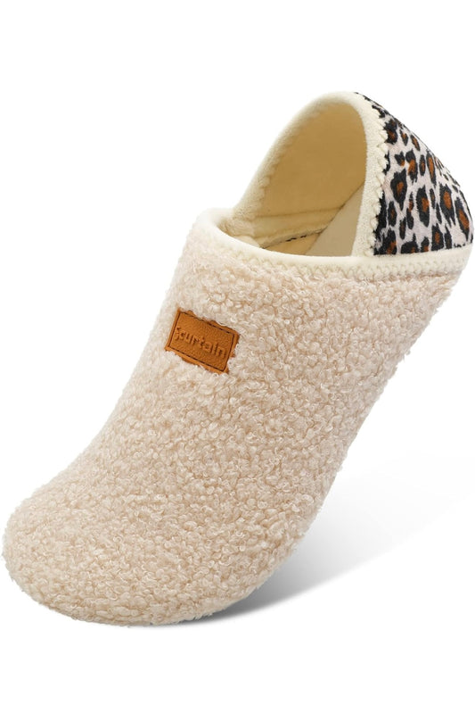 Beige & Leopard Slippers