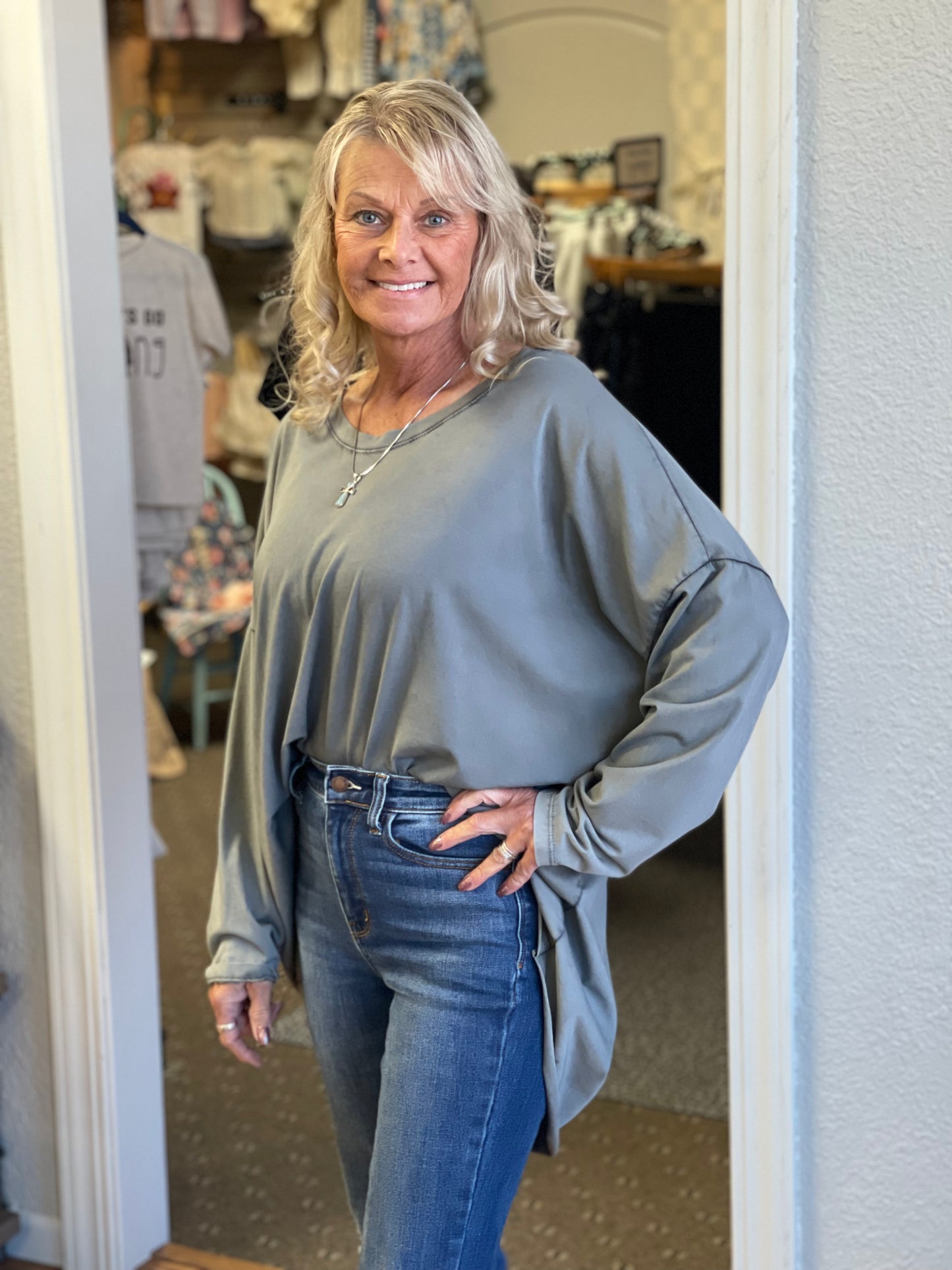 Cotton Long Sleeve Top