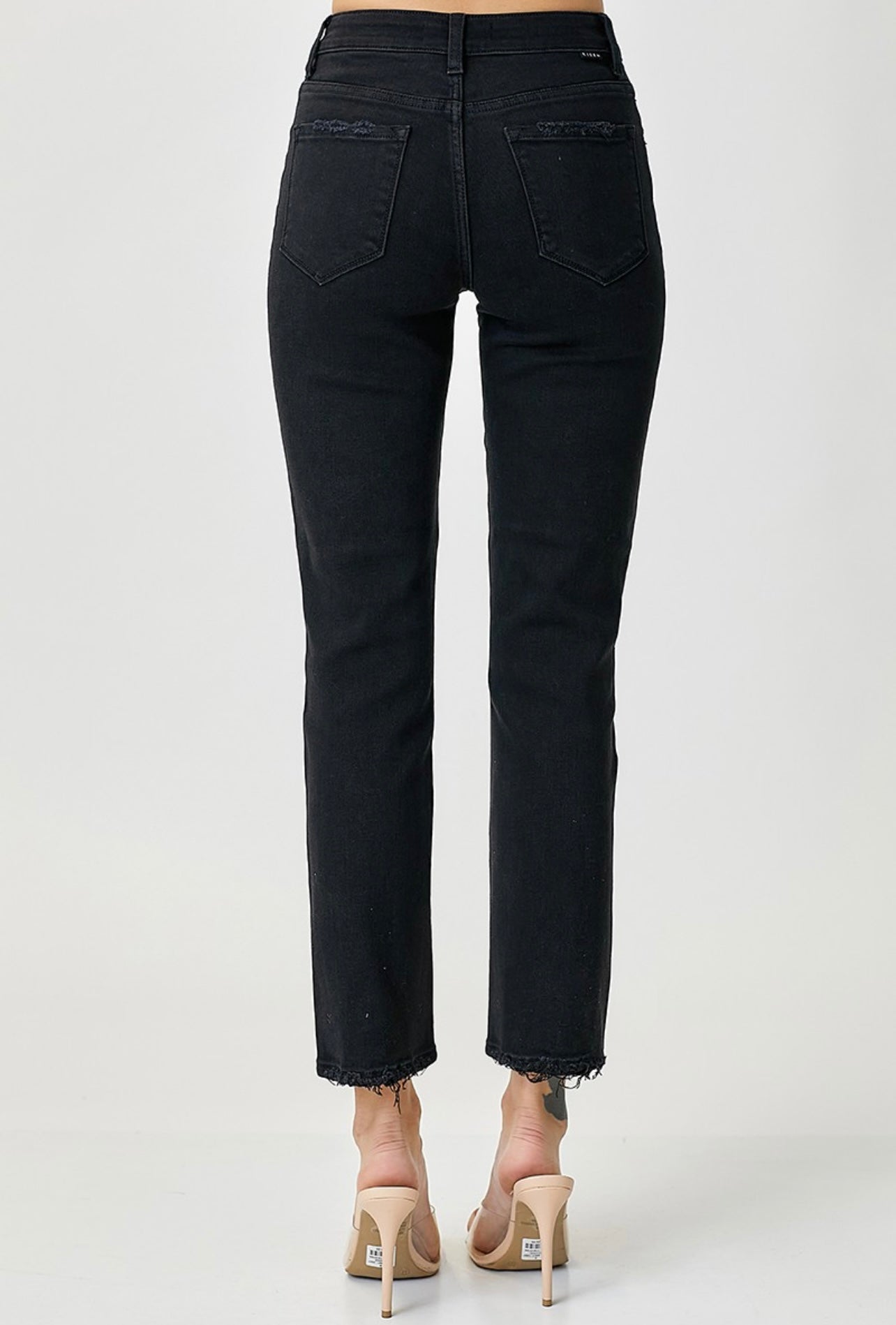 Risen Black Button Fly Jeans