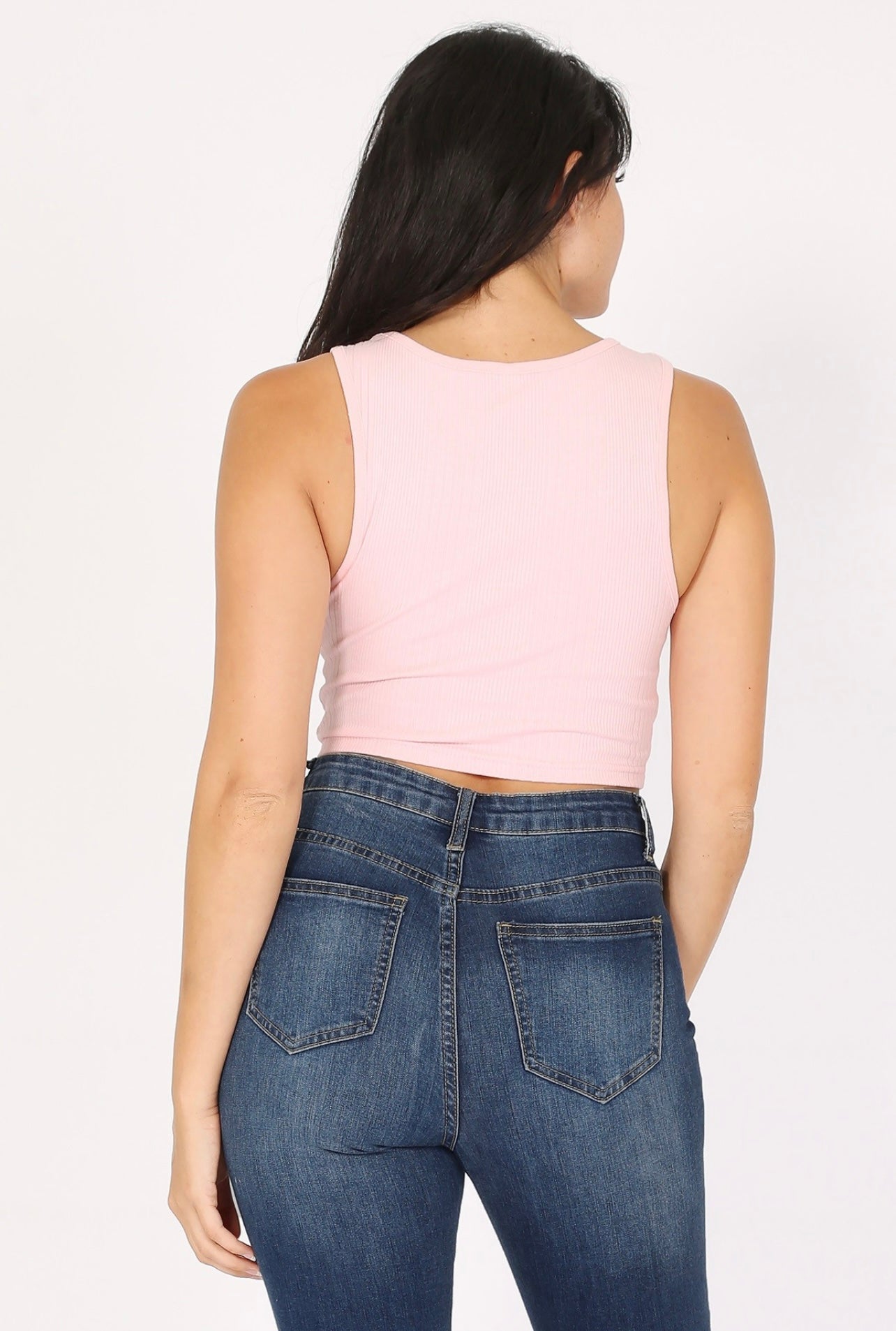 Pink Rib Crop