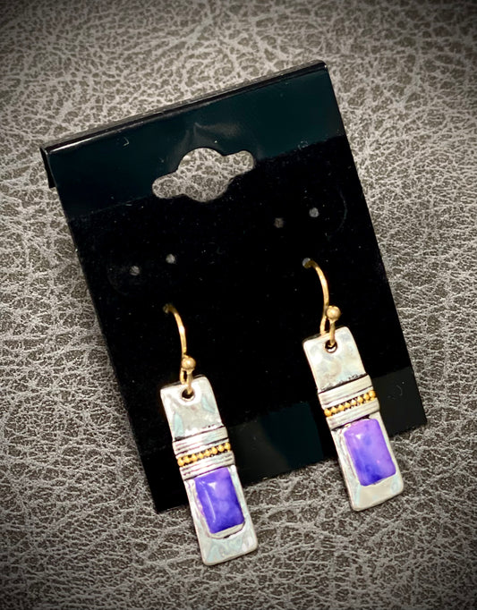 Purple Stone Earrings