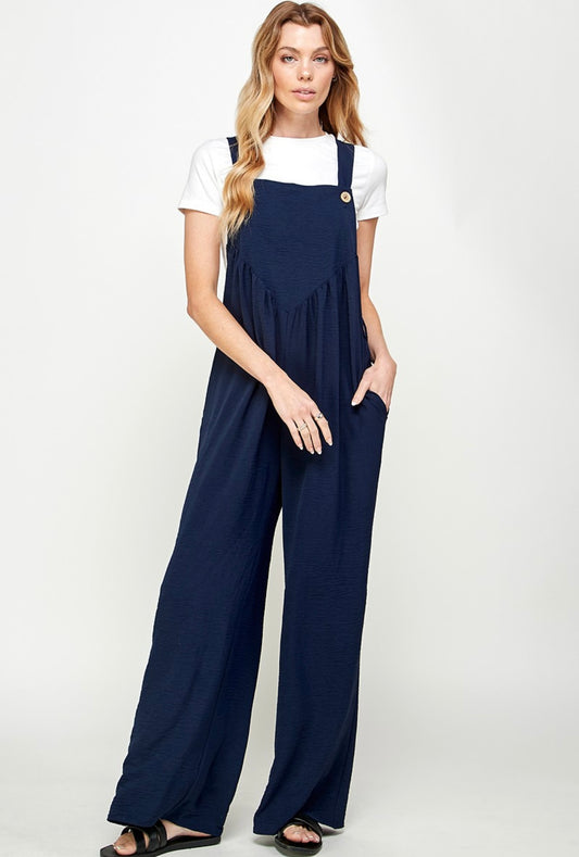 Solid Navy Overall