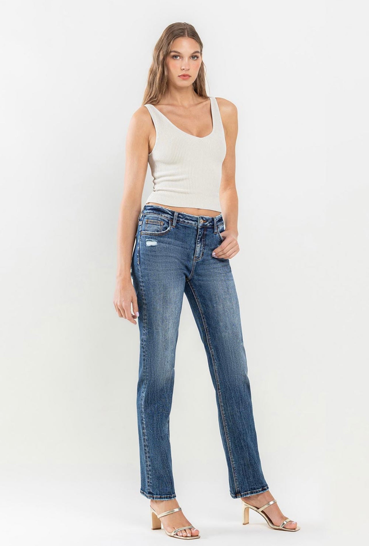 Lovervet Mid Rise Straight Jeans