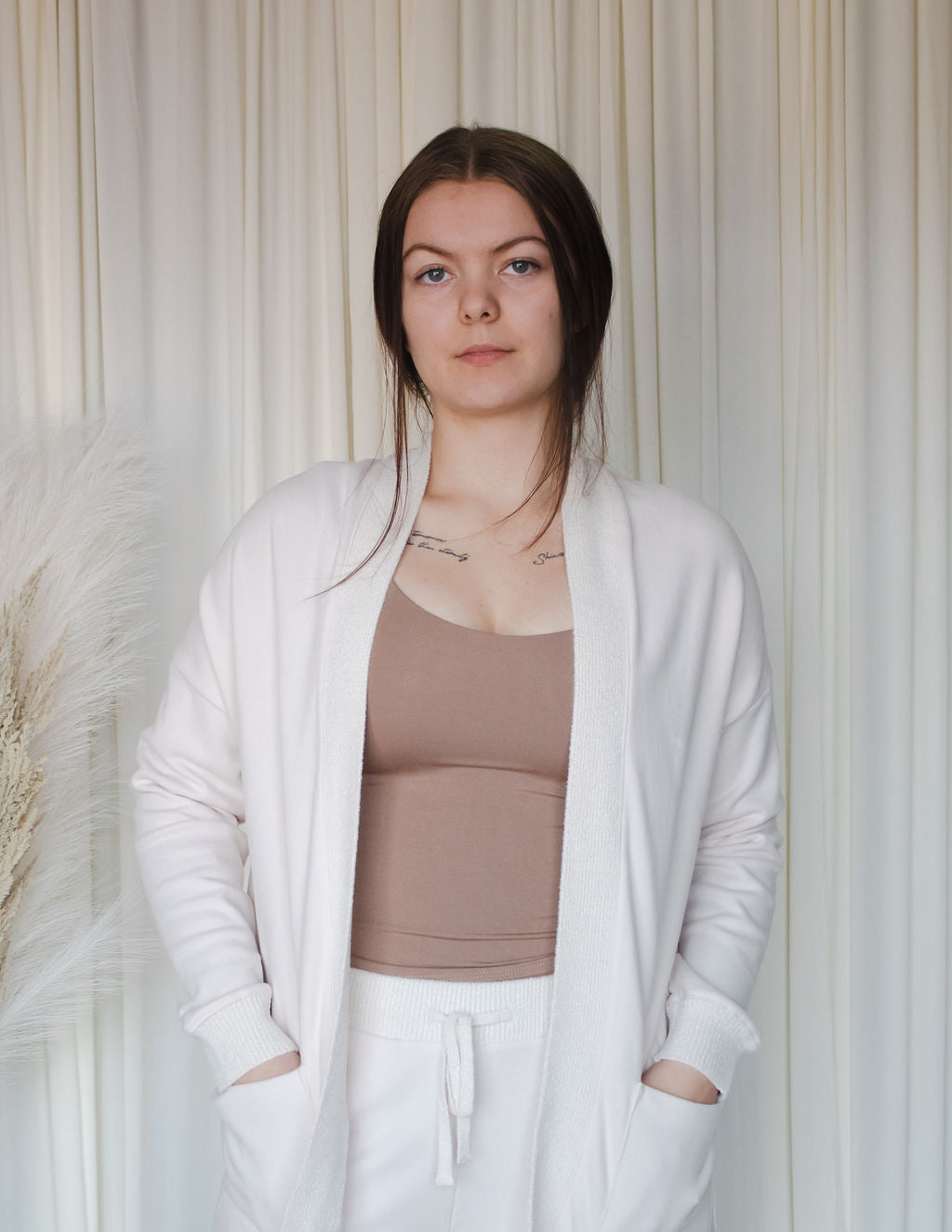 Barefoot Dreams Sand Brushed Fleece Cardigan