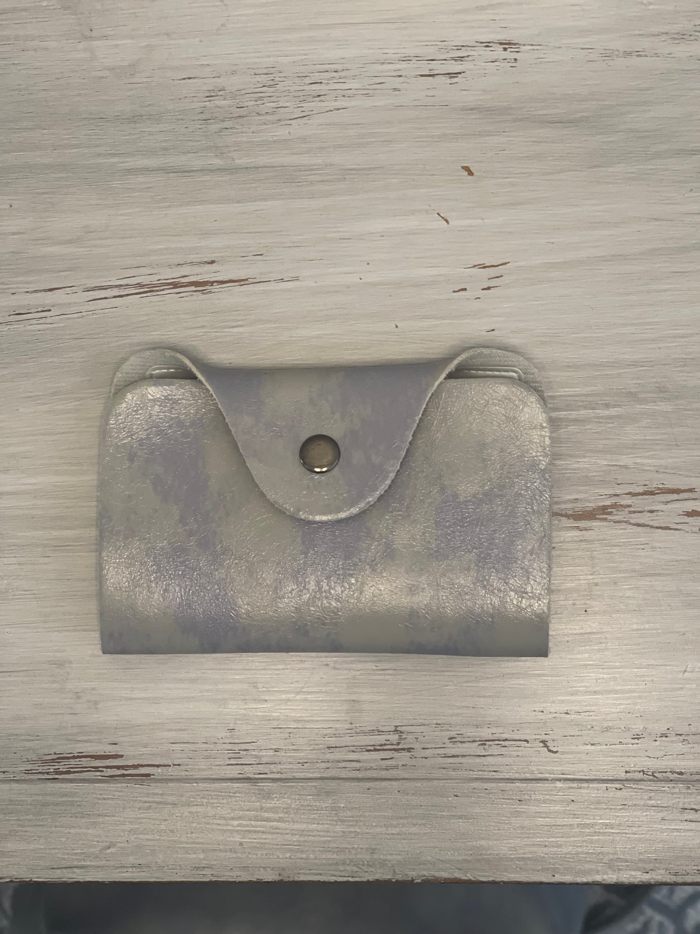 Gray Leather Purse