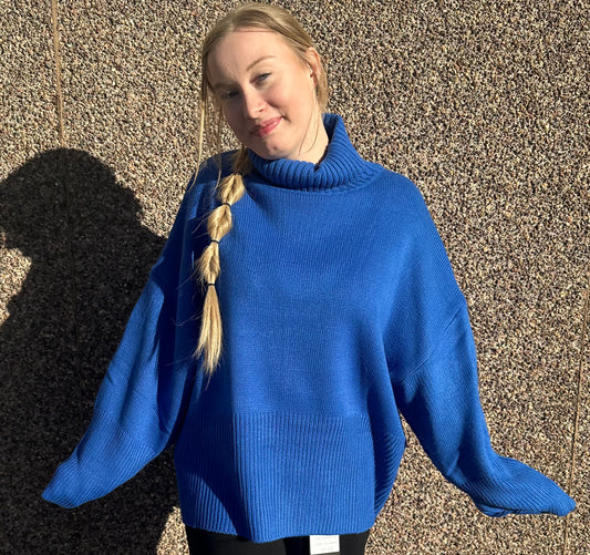 Cobalt Blue Knit Sweater