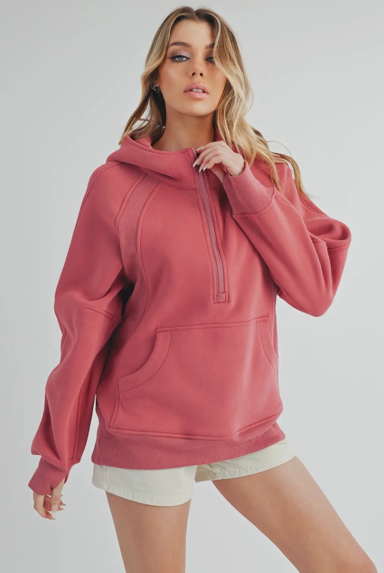 Drea Half-Zip Pullover Hoodie