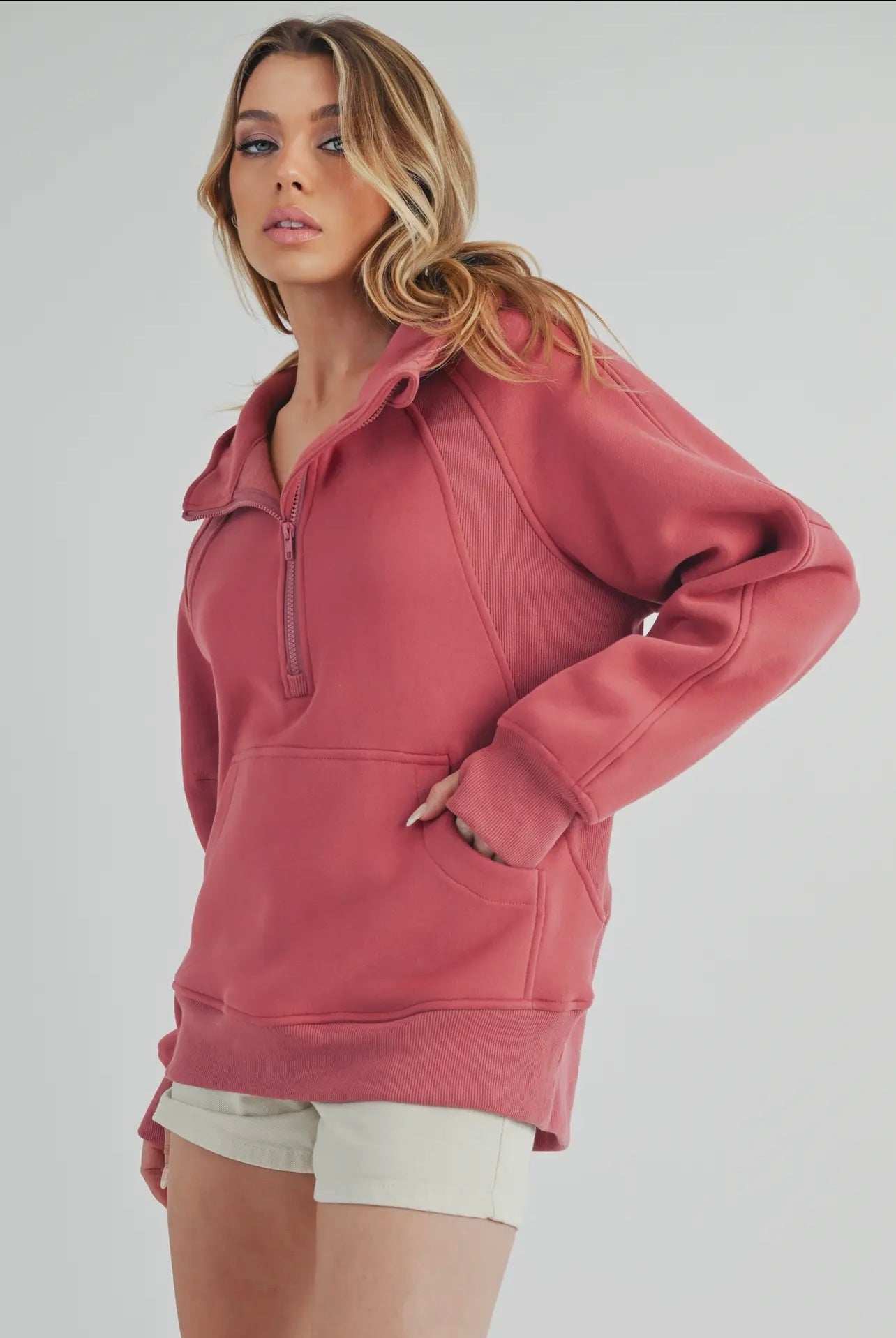 Drea Half-Zip Pullover Hoodie