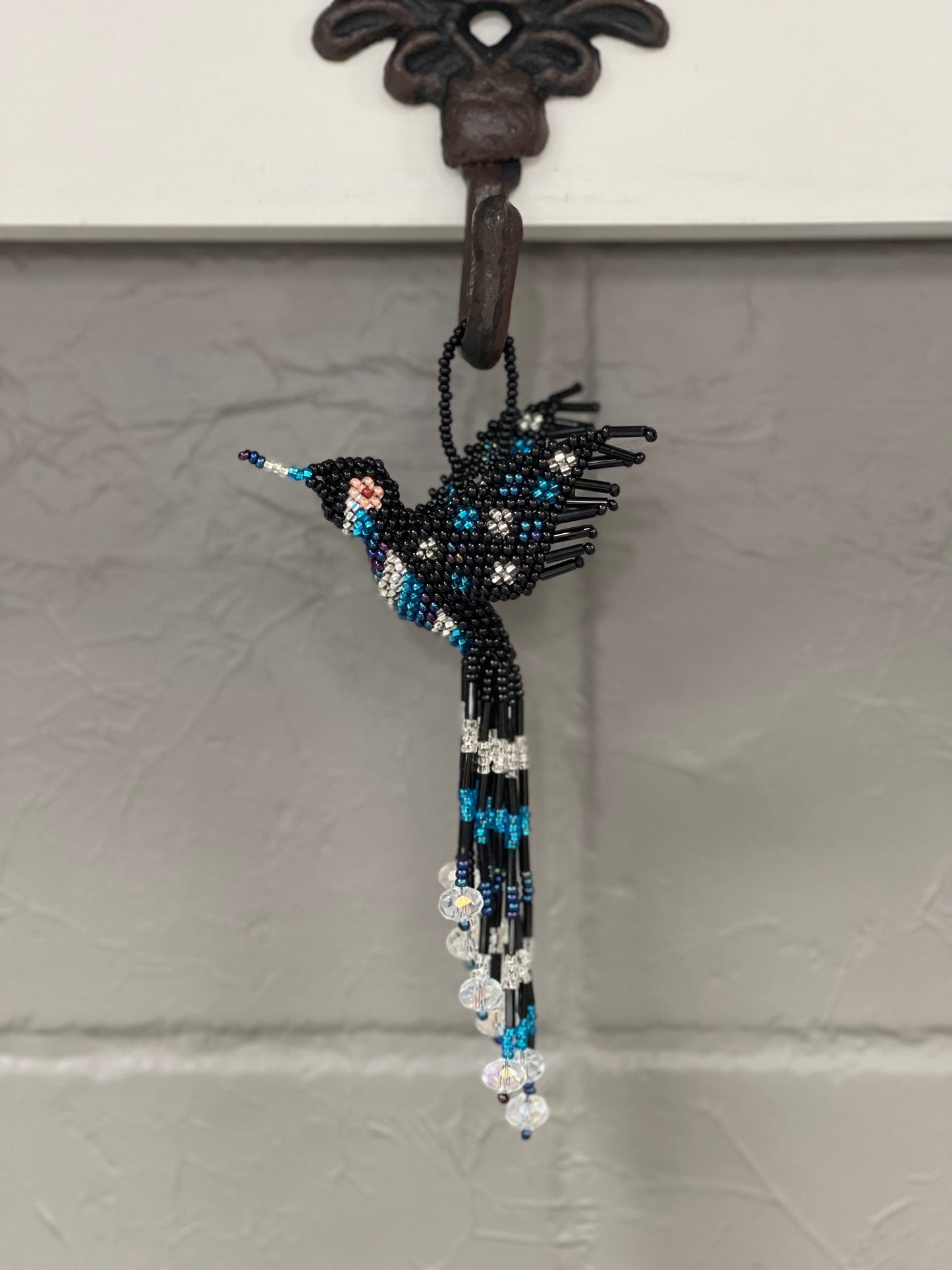 Hummingbird Glass Beaded Ornament