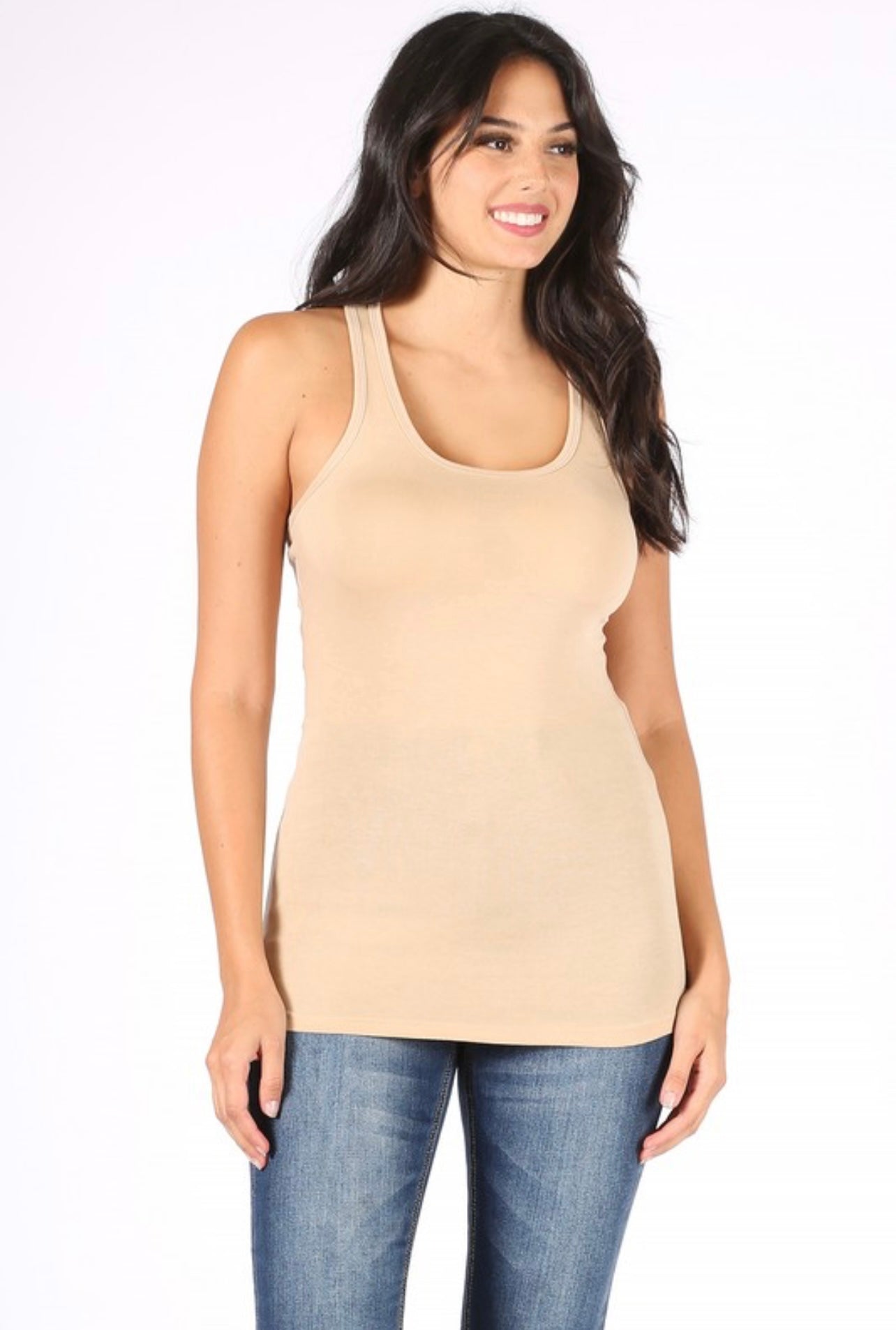 Khaki Racerback Tank