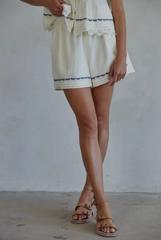 Sophia Embroidered Shorts