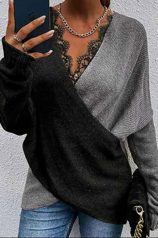 Lace Wrap Sweater