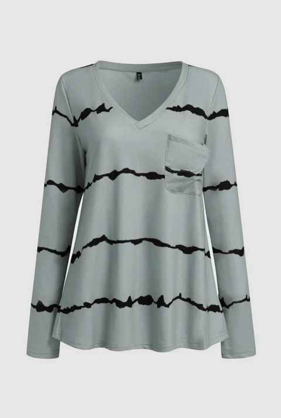 Gray Long Sleeve with Stripe