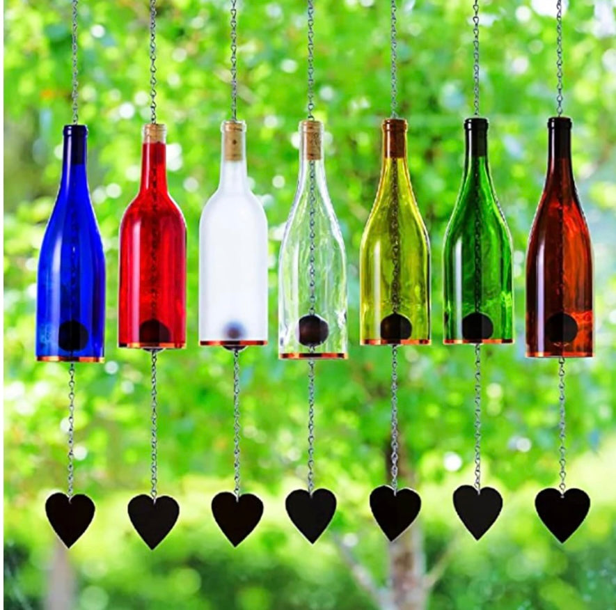 Glass Bottle Wind Chimes