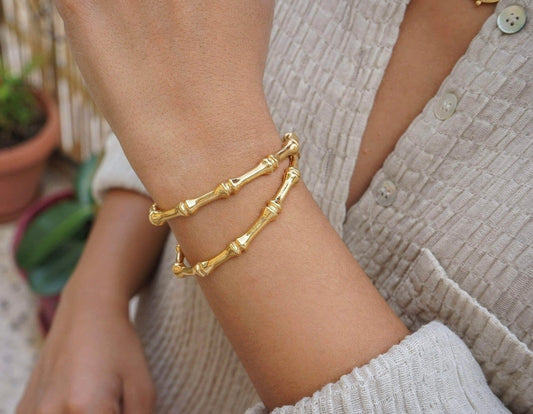 Gold Bamboo Bangle