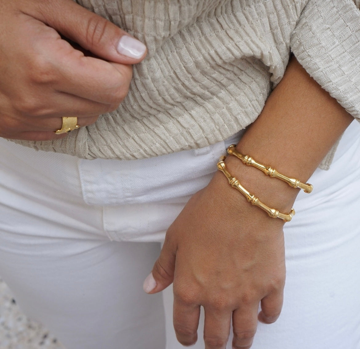 Gold Bamboo Bangle