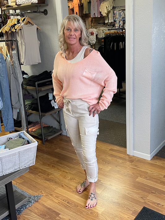 Beige Cargo Pant