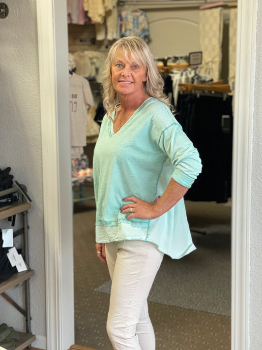 Mint Cotton Top