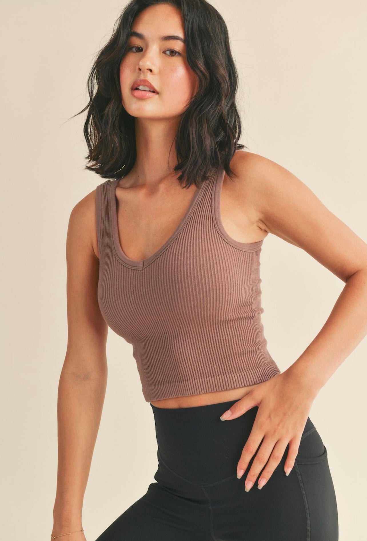 Brown Cropped Tanktop