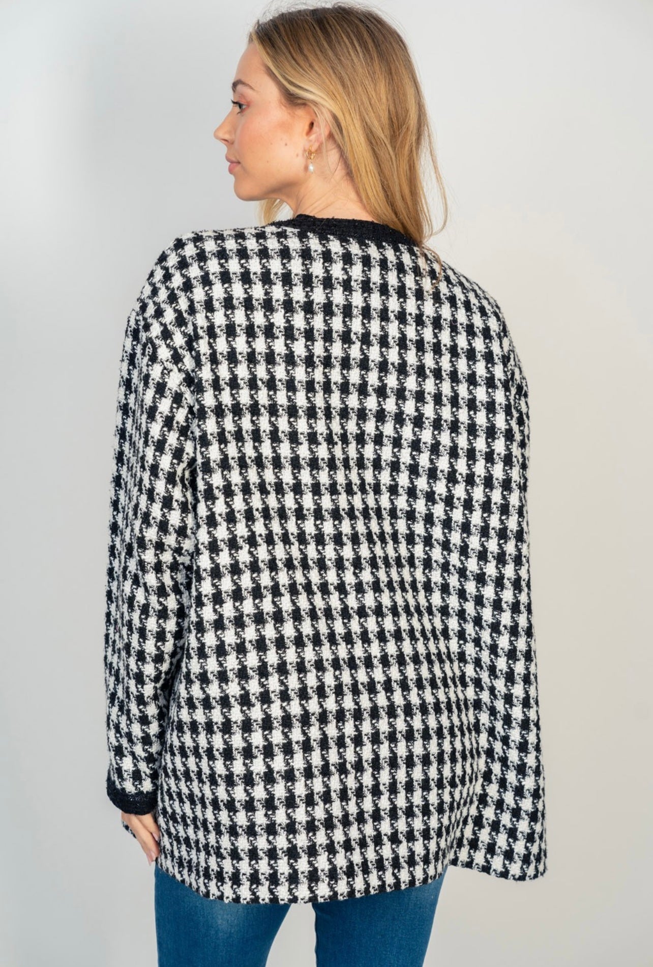 Houndstooth Woven Jacket