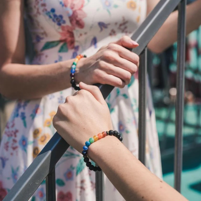 Chakra Agate Diffuser Bracelet