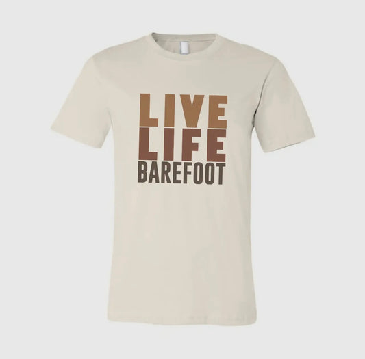 Live Life Barefoot Adult Tee