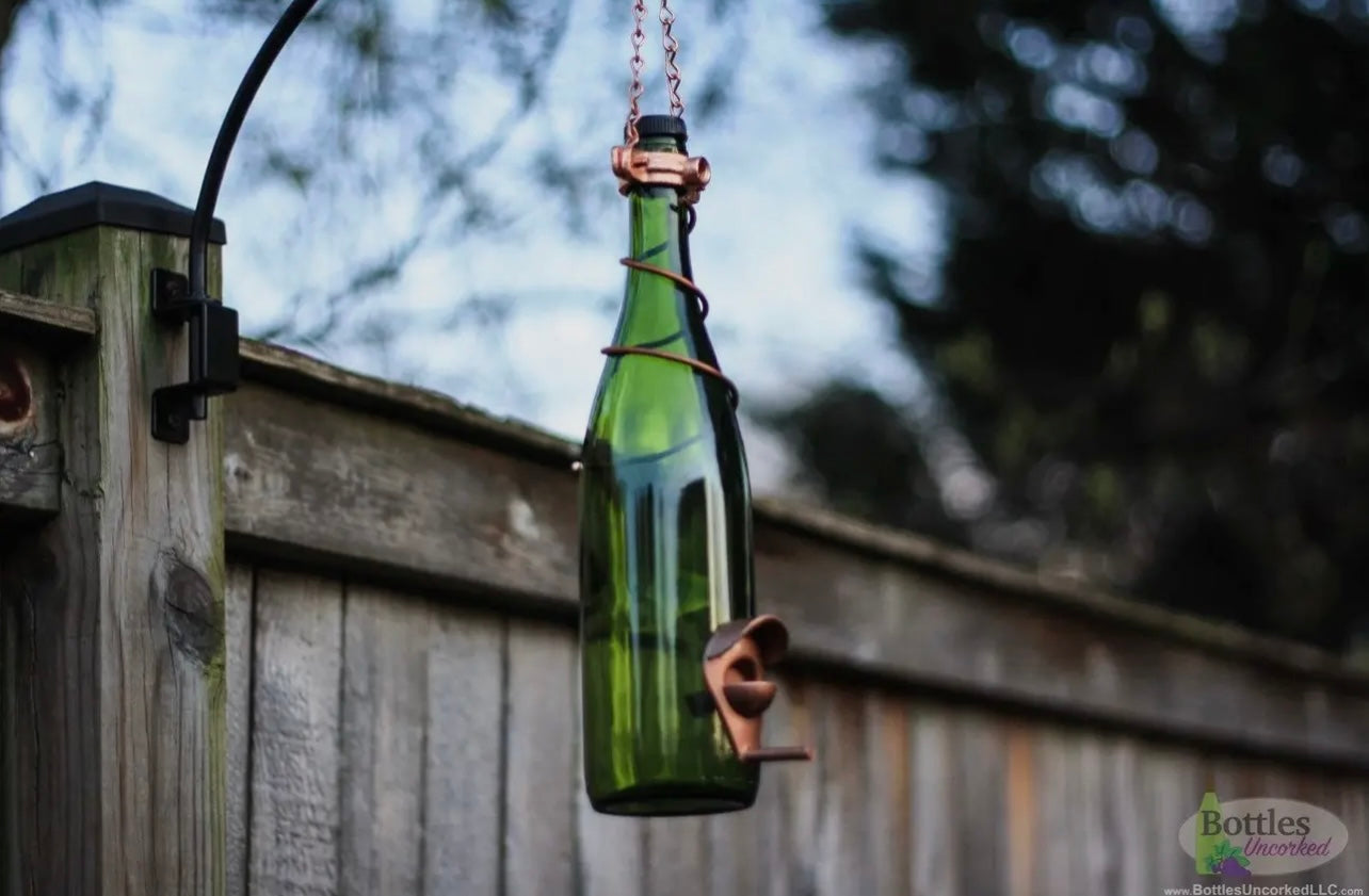 Glass Bottle Bird Feeder