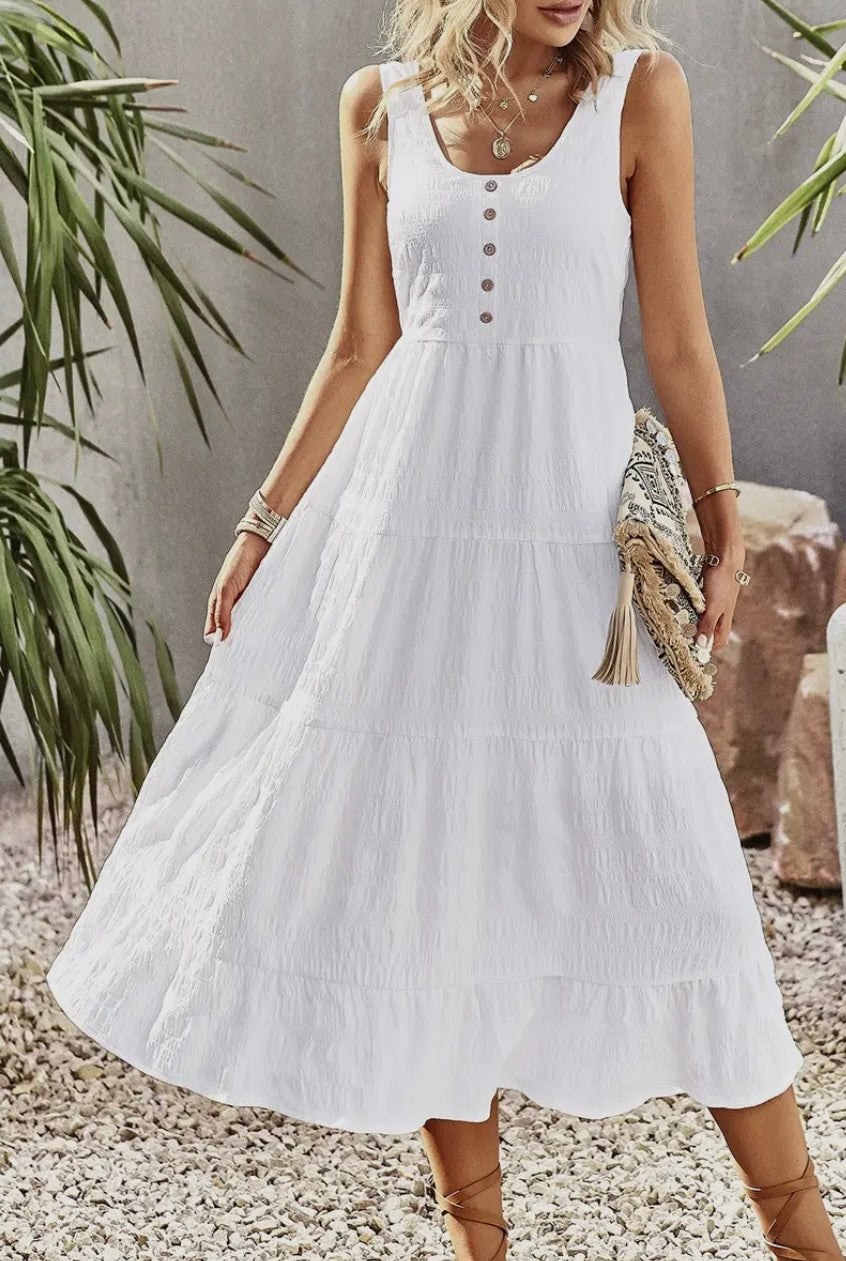 White Ruffle Dress