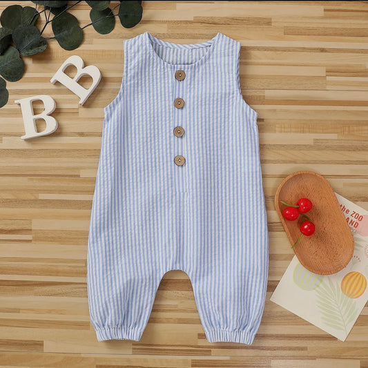 Baby Striped Overalls