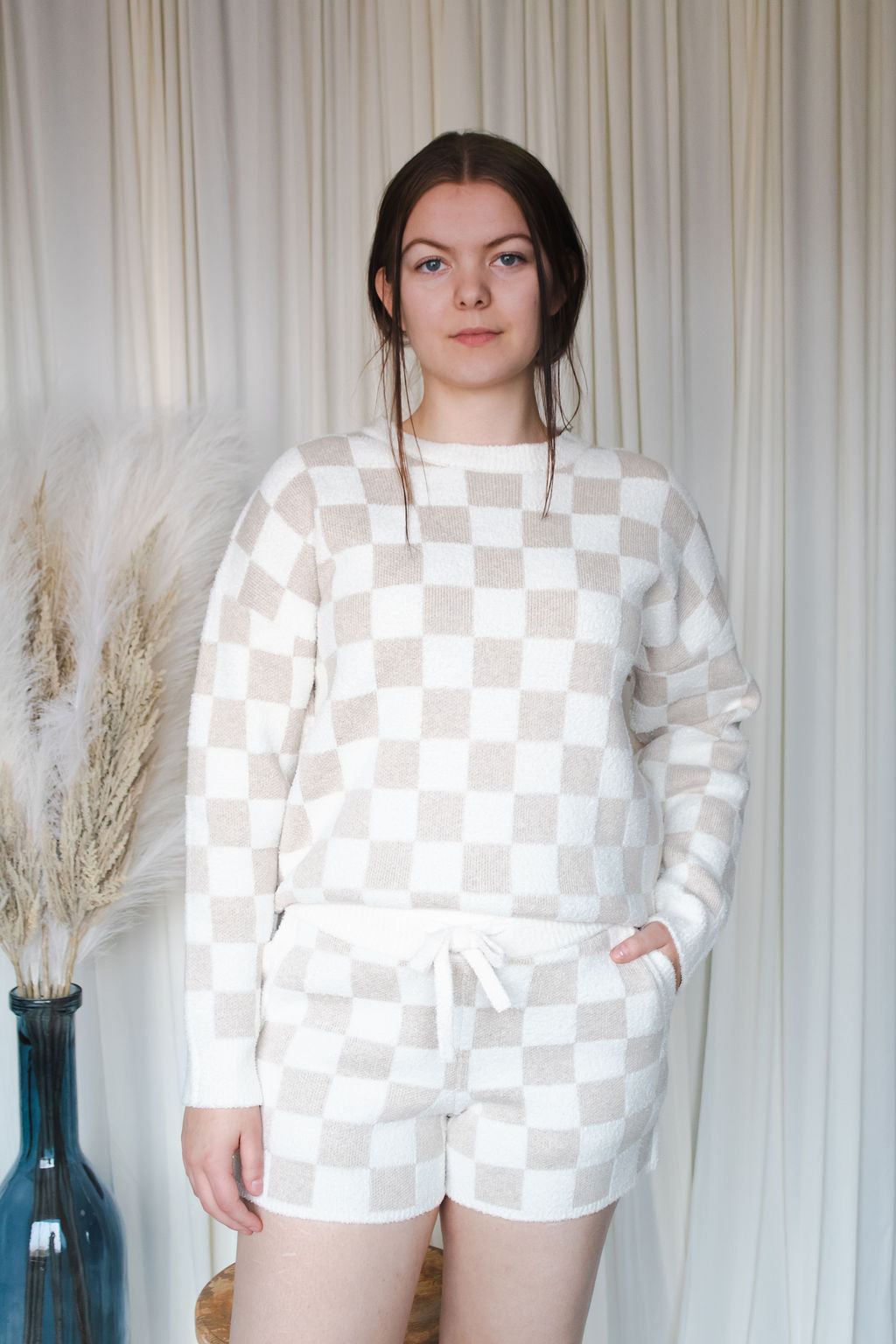 Barefoot Dreams Checkered Pullover