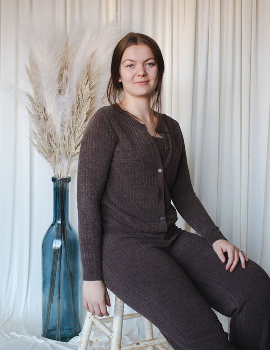 Barefoot Dreams Java Button Cardigan